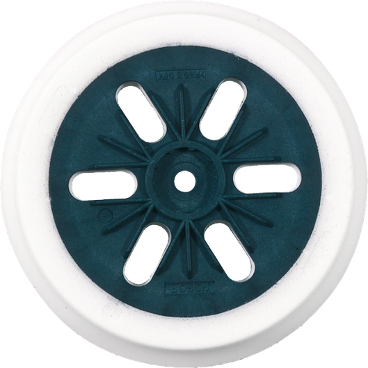 „Bosch PRO“ minkštas šlifavimo padas, 150 mm, su 8 skylėmis.