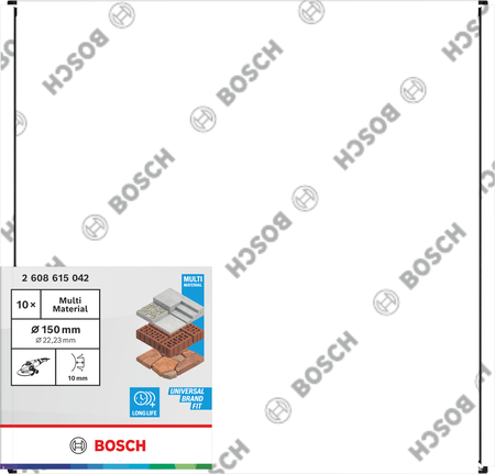 „Bosch“ daugiafunkcinis deimantinis pjovimo diskas, 150 mm pakuotė.