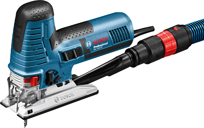 Bosch GST 160 CE figūrzāģis ar 800 W ieejas jaudu.