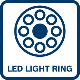 Darba vietas apgaismošana Ar īpaši spožu LED gaismas gredzenu