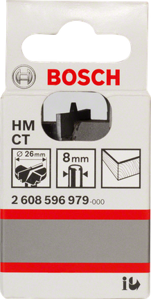 Bosch 26 mm 8 mm volframa karbīda eņģu griezējs.