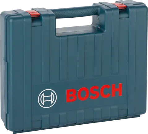 Bosch plastmasas instrumentu kaste ar drošu rokturi.