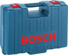 Bosch plastmasas koferis ar rokturi instrumentu glabāšanai.
