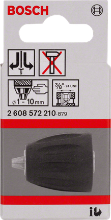 Bosch bezatslēgas patrona 1-10 mm urbjmašīnām.