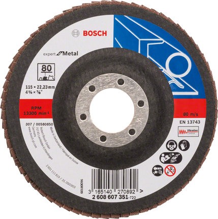 Bosch lāpstiņas disks X551 Expert for Metal, graudainība 80.