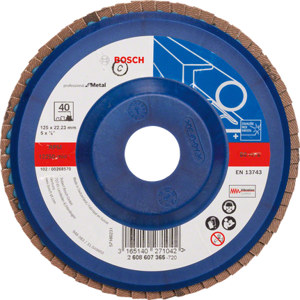 Bosch lāpstiņas disks X551 Expert for Metal, 125 mm, graudainība 40.