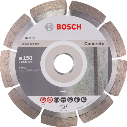 Bosch dimanta griešanas disks standarta betonam, 150 mm.