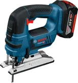 Bosch GST 18V-LI akumulatora figūrzāģis ar ergonomisku rokturi.