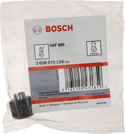 Bosch 8 mm spīļpatronas GKF 600.