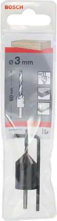 Bosch 3 mm koka urbis ar iegremdēšanas urbi.