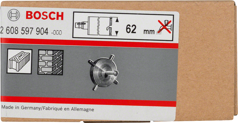 Bosch 62 mm urbšanas krusts sausai urbšanai.