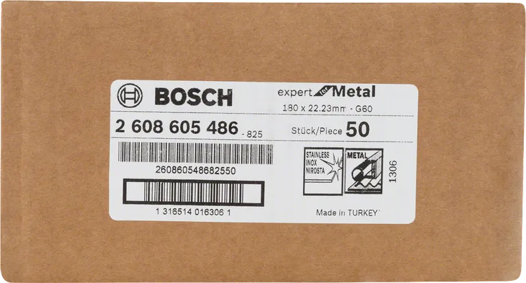 Bosch šķiedru slīpēšanas disks R444, metālam paredzēts ekspertiem, 190 × 22,23 mm.