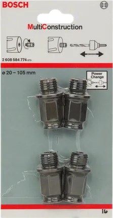 Bosch 4 daļu pagarinātāja adapteru komplekts caurumzāģiem.