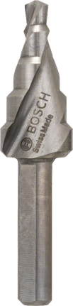 Bosch HSS pakāpienu urbis precīzai caurumu izmēru noteikšanai.