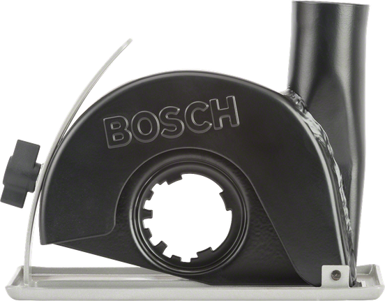 Bosch PRO+GUARD putekļu nosūkšanas aizsargs leņķa slīpmašīnām.