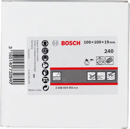 Bosch atloku slīpripa 100x100x19 mm, graudainība 240.