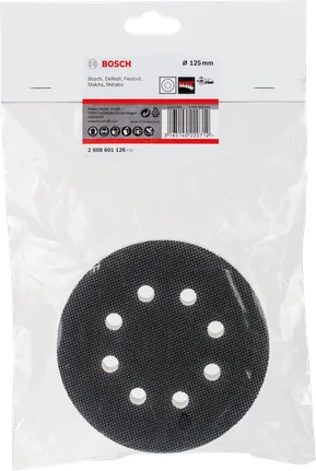 Bosch 125 mm slīpēšanas sieta disks ar 8 caurumiem.