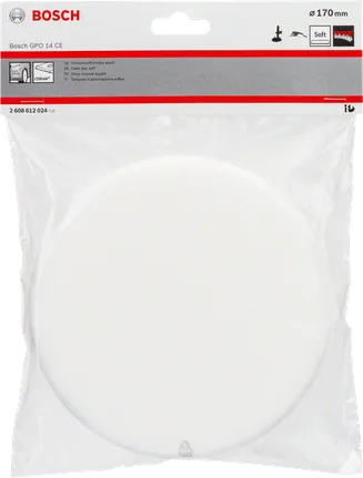 Bosch mīkstais putuplasta disks 170 mm pulēšanai.