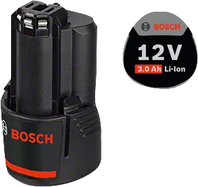 Bosch 12 V 3,0 Ah litija jonu akumulators.
