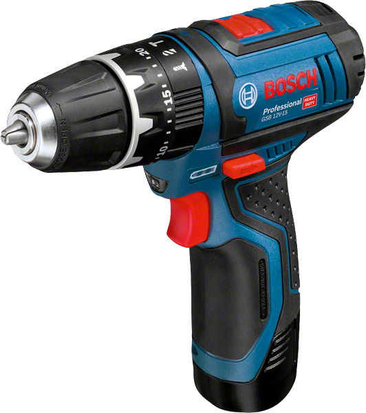 Bosch GSB 12V-15 akumulatora kombinētā urbjmašīna daudzpusīgai skrūvēšanai.