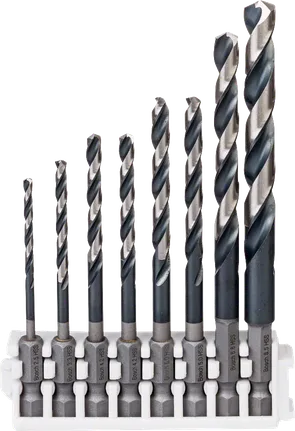 Bosch 8 daļu Impact Control HSS urbju komplekts.