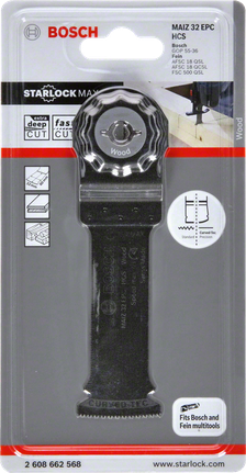 Bosch MAIZ 32 EPC HCS iegremdējamais zāģa asmens kokam.