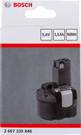 Bosch NiMH 9,6 V 1,5 Ah akumulators LD instrumentiem.