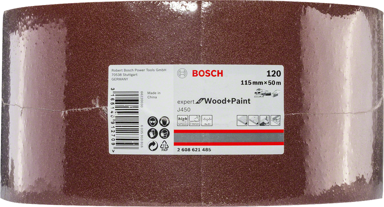 Bosch J450 Expert koka krāsas slīpēšanas rullis 115 mm x 50 m G120.