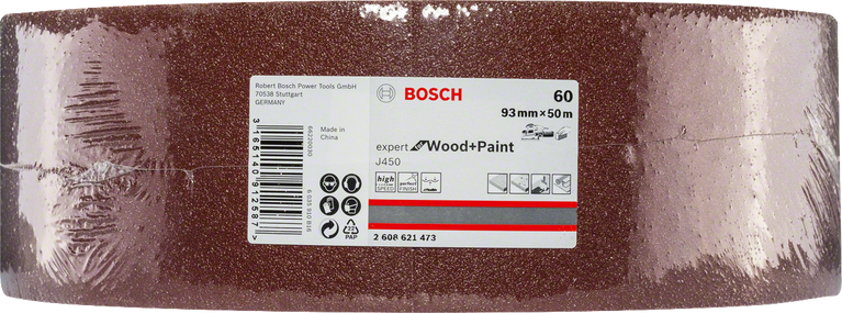 Bosch J450 Expert for Wood and Paint 93 mm x 50 m G60 smilšpapīra rullis.