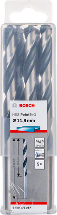 Bosch HSS spirālveida urbis PointTeQ 11,9 mm iepakojums.