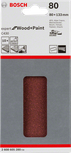 Bosch C430 slīpēšanas loksne, 80 graudi, 80 × 133 mm iepakojums.