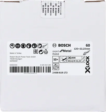 Bosch X-LOCK šķiedru slīpēšanas disks 125 mm G60 metālam.