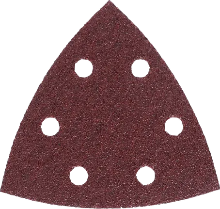 Bosch delta slīpēšanas loksne ar sešiem putekļu nosūkšanas caurumiem.