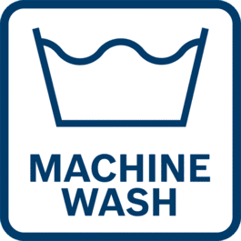  Mazgājams veļas mazgājamajā mašīnā, iestatot mērenu temperatūru.