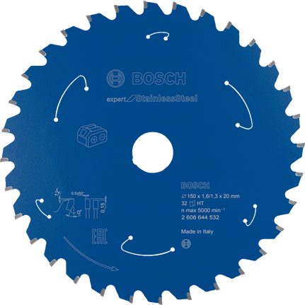 Bosch Expert for Stainless Steel ripzāģa asmens akumulatora zāģiem.