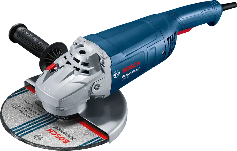 Bosch GWS 20-230 P leņķa slīpmašīna, ergonomisks rokturis.