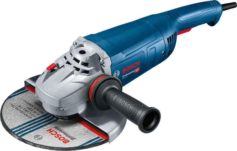 Bosch GWS 22-230 P leņķa slīpmašīna ar ergonomisku rokturi.