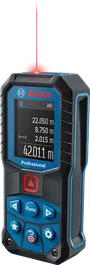 Bosch GLM 50-22 lāzera tālmērs attēlo attāluma rādījumus.