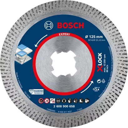 Bosch EXPERT HardCeramic X-LOCK dimanta griešanas disks 125 mm.
