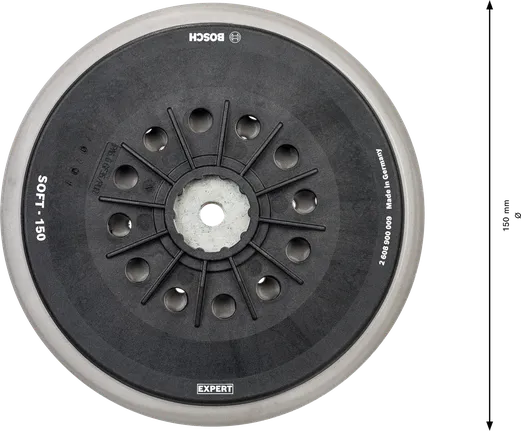 Bosch EXPERT daudzcaurumu slīpēšanas paliktnis, 150 mm, mīksts.