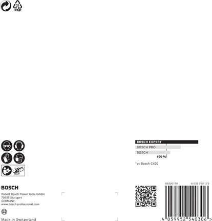 Bosch EXPERT M480 slīpēšanas tīkls 150 mm, 5 gabalu iepakojums.