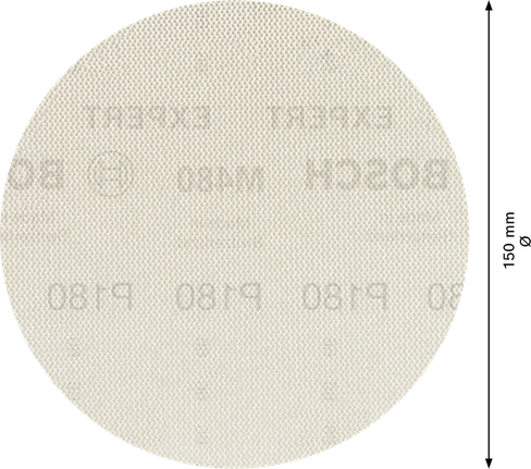 Bosch EXPERT M480 slīpēšanas tīkls 150 mm G180 disks.