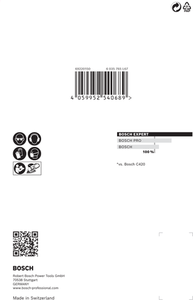Bosch EXPERT M480 slīpēšanas tīkls 100x150 mm G220 10 gab.