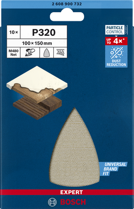 Bosch EXPERT M480 slīpēšanas tīkls 100 × 150 mm.