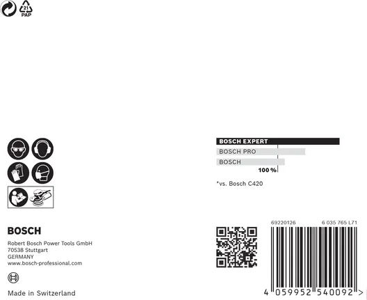 Bosch EXPERT M480 slīpēšanas tīkls 125 mm.