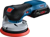 Bosch GEX 18V-125 akumulatora ekscentra slīpmašīna.
