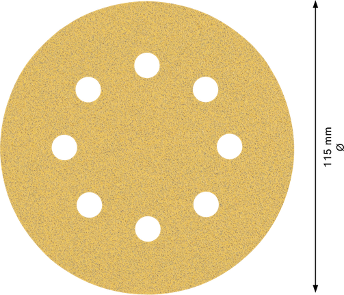 Bosch EXPERT C470 smilšpapīra disks, 8 caurumi, 115 mm, G80.
