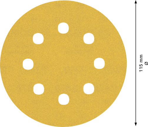Bosch EXPERT C470 115 mm 8 caurumu smilšpapīra disks, graudainība 240.