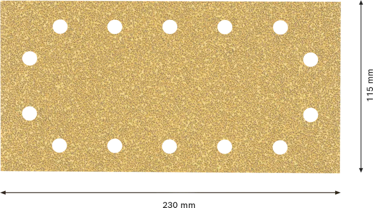 Bosch EXPERT C470 smilšpapīrs 115x230 mm, 14 caurumi.