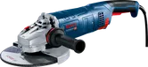 Bosch GWS 24 leņķa slīpmašīna ar ergonomisku rokturi.
